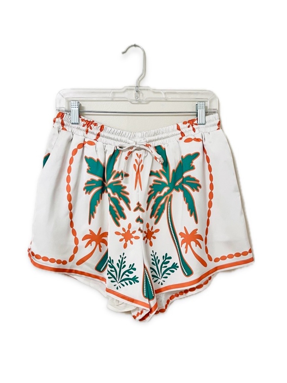 Seven Wonders Octavia Shorts Palm Tree Print Cabanna Sand Large NWT Size L 12